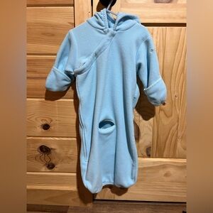 EUC Columbia Baby Bunting Fleece Sleep Sack with Car seat Strap Opening 12 month
